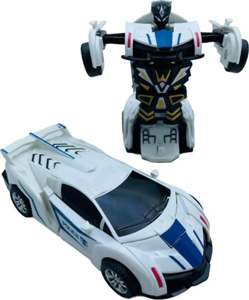 Robota Dönüşen Polis Arabası Lamborghini Oyuncak Transformer Robot Araba