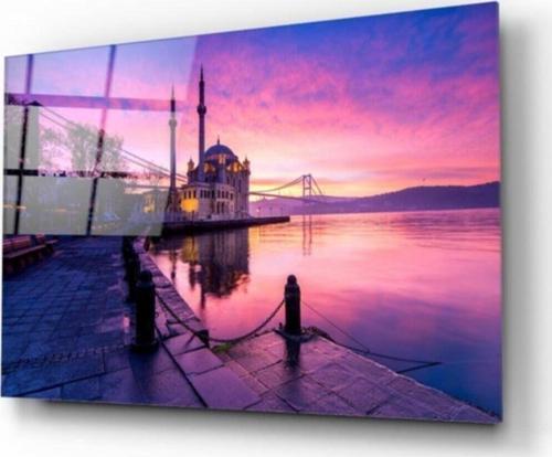 Hediyelik,Dekoratif- Istanbul Manzarası Cam Tablo