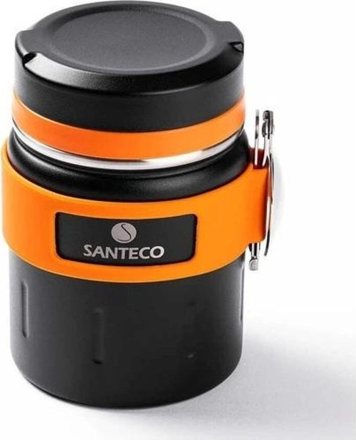 Siyah Çift Katmanlı Çelik Kaşıklı Yemek Termosu 500 Ml.
