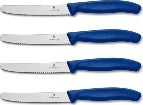 4 lü Mavi Set 6.7832 11 cm. Tırtıklı Küt Bıçak