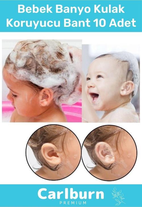 Özel Üretim Güvenli Su Kaçırmaz Yumuşak Bebek Banyo Kulak Koruyucu Şeffaf Bant 10 Adet