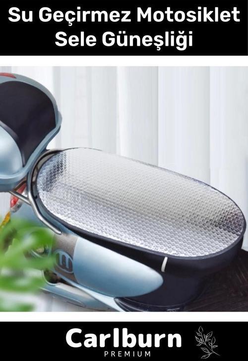 Özel Üretim Pratik Hafif Su Geçirmez Sızdırmaz Motosiklet Sele Koruma Güneşliği - 60 cm x 35 cm