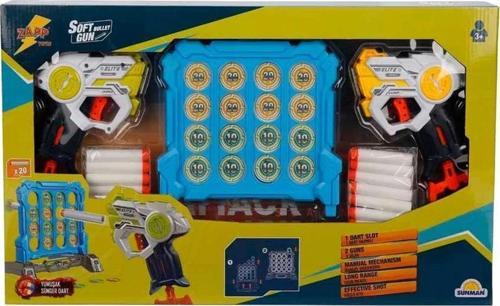 3574 Zapp Toys Hedef Tahtalı Sünger Dart Atan Silah Seti -Sunman