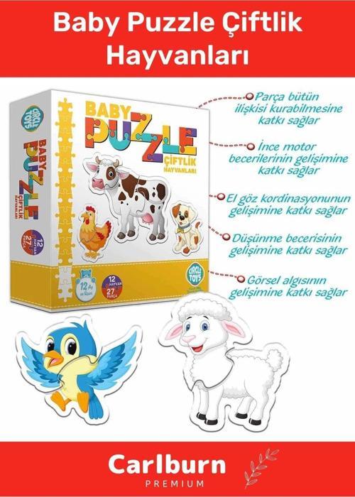 Özel Üretim Zeka Geliştirici Eğitici Çocuk El Göz Koordinasyonu Baby Puzzle Çiftlik Hayvanları