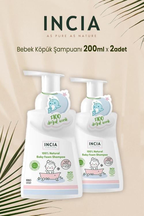 Incia Doğal Bebek Köpük Şampuanı 200 ml x 2 Adet