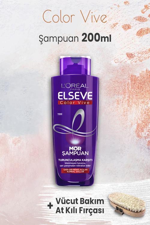Color Vive Mor Şampuan 200 ml ve Vücut Bakım At Kılı Fırçası