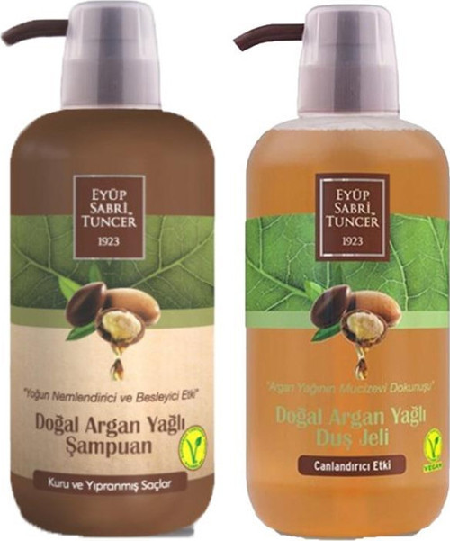 Doğal Argan Yağlı Şampuan ve Duş Jeli 600 ml