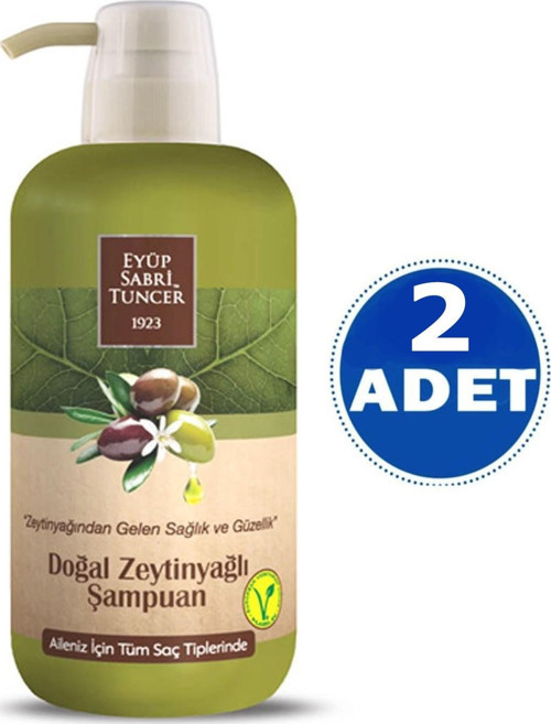 Doğal Zeytinyağlı Şampuan 600 ml Pet Şişe x 2 Adet