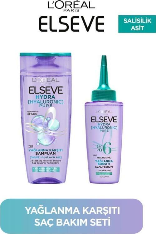 Hydra Pure Salisilik Asit içeren Yağlanma Karşıtı Nemlendirici Şampuan + Saç Derisi Serum Seti