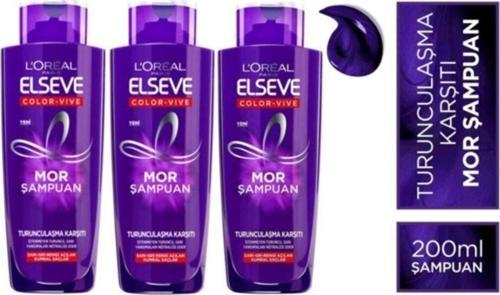 L'oréal Paris  Turunculaşma Karşıtı Mor Şampuan 200ml X 3