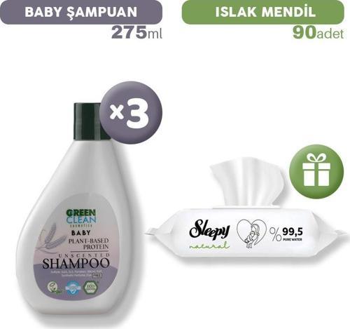 Baby Şampuan 275 ml x 3, Islak Mendil Hediye