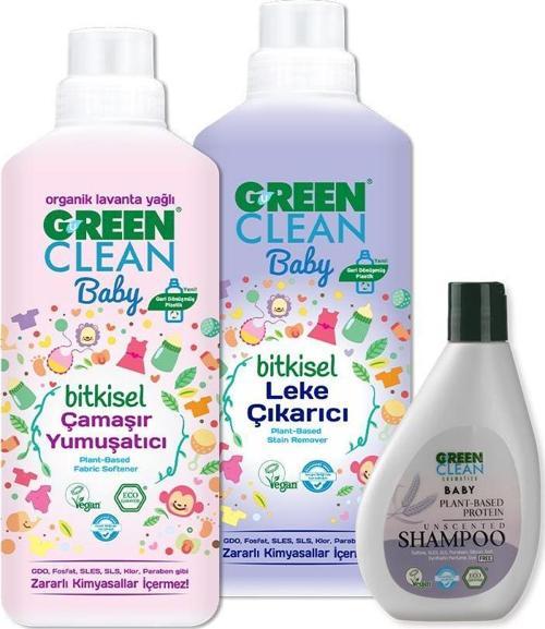 Baby Şampuan 275 ml, Çamaşır Yumuşatıcı ve Leke Çıkarıcı 1 lt