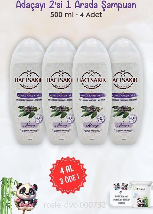Adaçayı 2si 1 Arada Şampuan Kepeğe Karşı 500 ml ve ROSIE