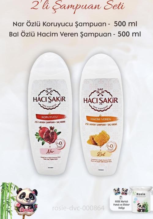 Nar 2si 1 Arada Şampuan 500 ml,  Ballı Şampuan 500 ml ve ROSIE