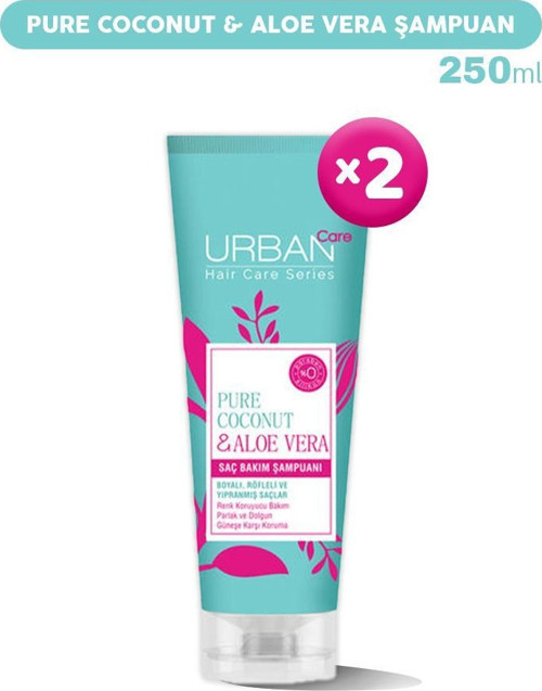 Pure Coconut & Aloe Vera Şampuan 250 ml x 2
