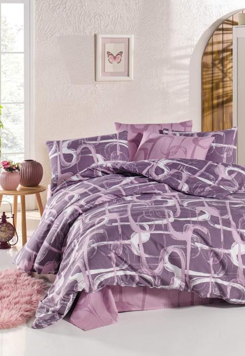 Newhome Ranforce Troy Pembe Çift  Kişilik Nevresim Takımı 