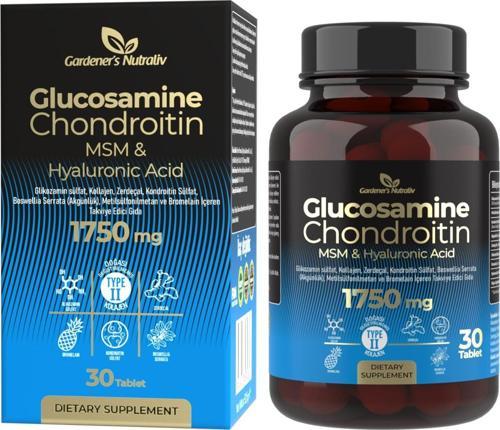 Glukozamin MSM Chondroitin Kolajen Hyaluronik asit Bromelain Boswellia Zerdeçal içeren 30 Tablet