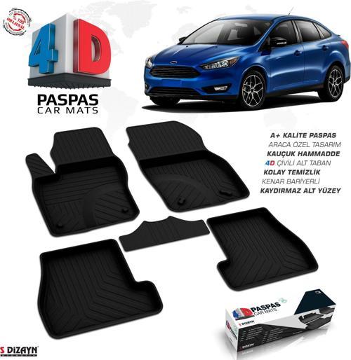 Ford Focus 3 Makyajlı SD 4D Havuzlu Paspas 2015-2018 A+Kalite