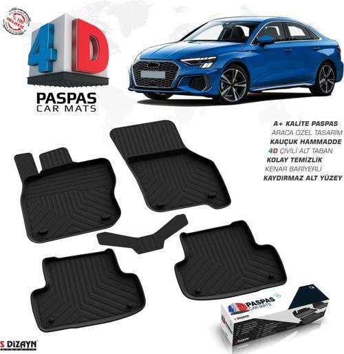 Audi A3 4D Havuzlu Paspas 2020 Üzeri A+Kalite