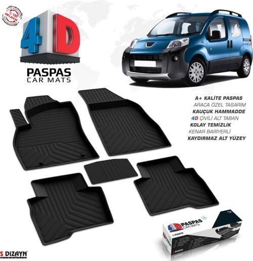 Peugeot Bipper 4D Havuzlu Paspas Siyah A+Kalite
