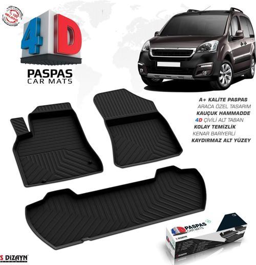 Peugeot Partner Tepee 4D Havuzlu Paspas 2008-2018 110 HP A+Kalite