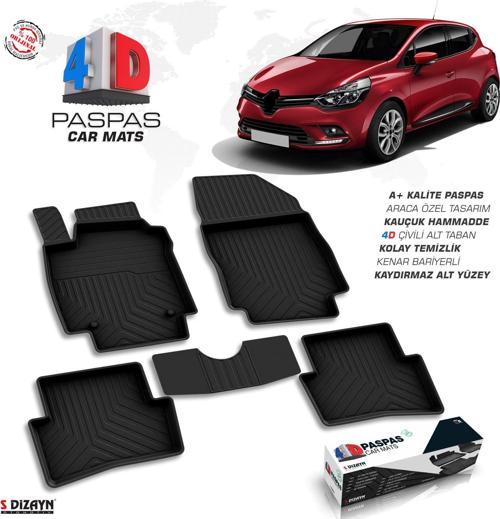 Renault Clio 4 4D Havuzlu Paspas 2012 ve Üzeri A+Kalite