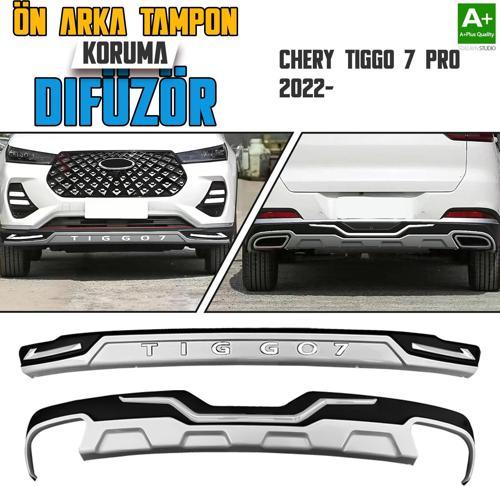 Chery Tiggo 7 Pro Ön ve Arka Tampon Koruma Difüzör Seti 2022 Üzeri A+ Kalite