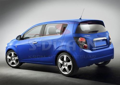 Chevrolet Aveo 2 HB Krom Cam Çıtası 4 Prç 2012-2020