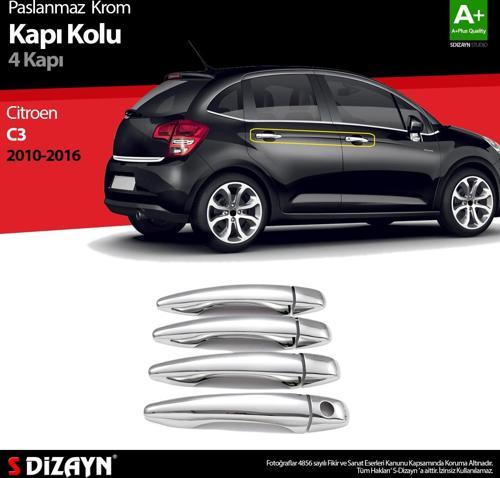 Citroen C3 Krom Kapı Kolu 4 Kapı 2010-2016
