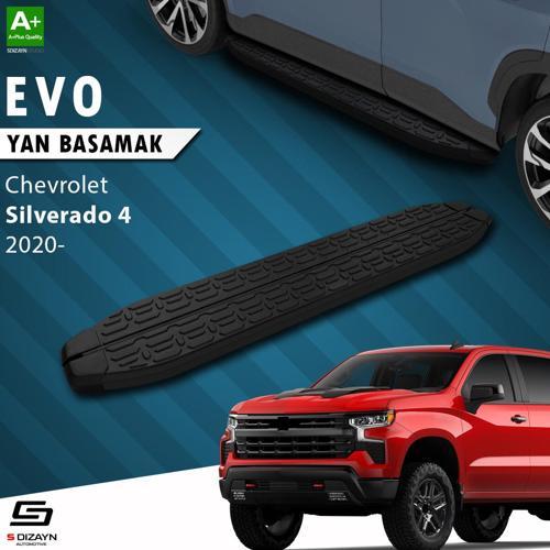 Chevrolet Silverado 4 Uzun Şase Evo Siyah Yan Basamak 253 Cm 2020 Üzeri
