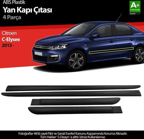 Citroen C-Elysee ABS Plastik Yan Kapı Koruma Çıtası 2013 Üzeri A+ Kalite