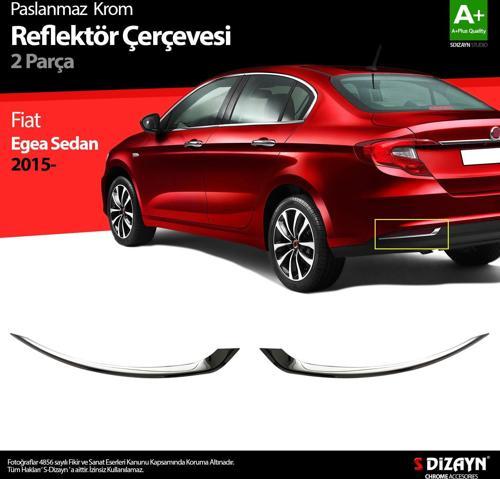 Fiat Egea SD Krom Arka Reflektör Çerçevesi 2 Prç. 2015 Üzeri