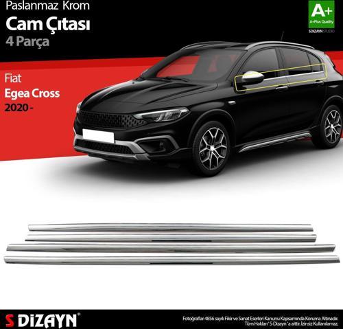 Fiat Egea Cross Krom Cam Çıtası 4 Prç. 2020 Üzeri