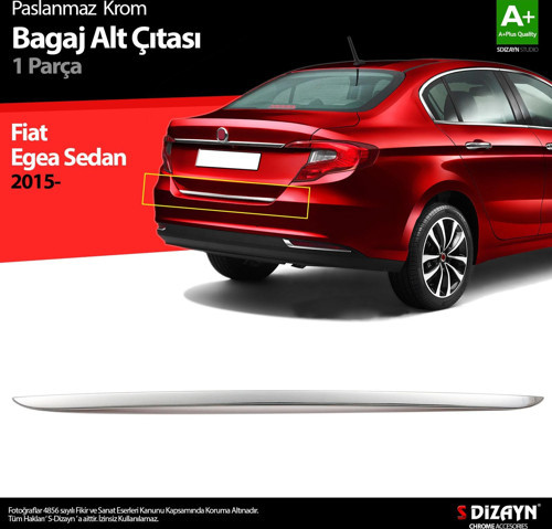 Fiat Egea SD Krom Bagaj Alt Çıtası 2015 Üzeri