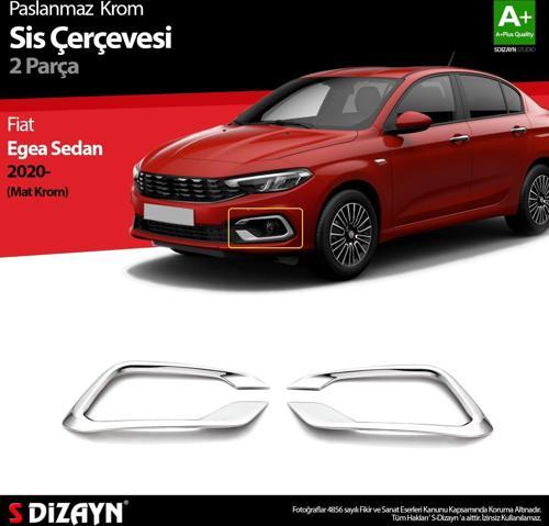 Fiat Egea Sedan Krom Sis Çerçevesi 2 Prç. 2020 Üzeri (Mat Krom)