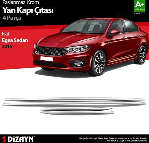 Fiat Egea Sedan Krom Yan Kapı Çıtası 4 Prç. 2015 Üzeri