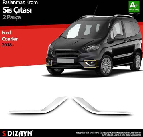 Ford Courier Krom Sis Farı Çerçevesi 2 Prç. 2018 Üzeri