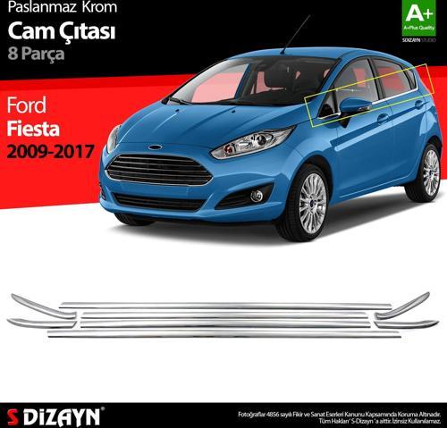 Ford Fiesta Krom Cam Çıtası 8 Prç 2009-2017