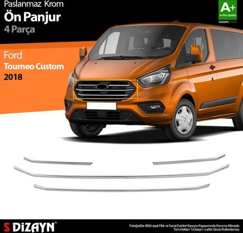 Ford Tourneo Custom Krom Ön Panjur 4 Prç 2018 Üzeri