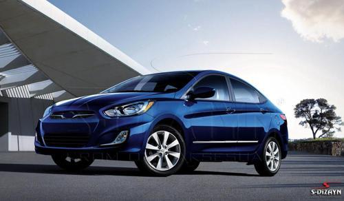 Hyundai Accent Blue Kapı Koruma Çıtası Krom 2011-2017
