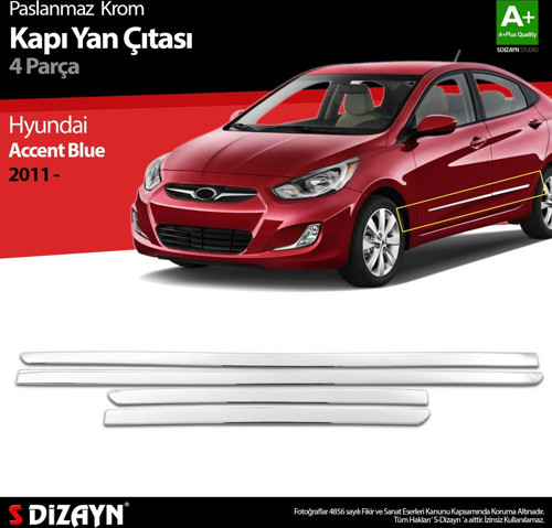 Hyundai Accent Blue Krom Kapı Yan Çıtası 2011-2017