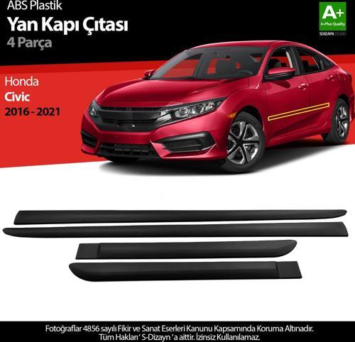 Honda Civic ABS Plastik Yan Kapı Koruma Çıtası 2016-2021 A+ Kalite