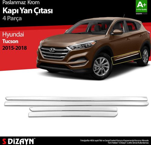 Hyundai Tucson Krom Kapı Yan Çıtası 4 Prç 2015-2018
