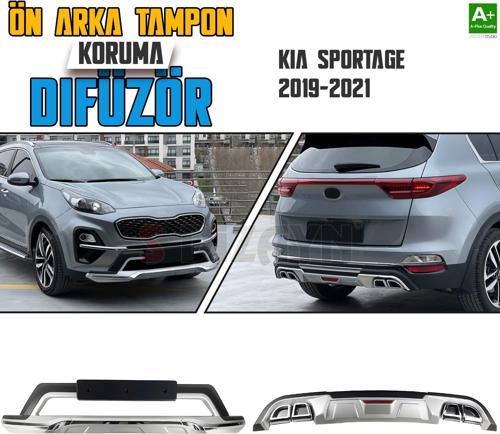 Kia Sportage Ön ve Arka Tampon Koruma Difüzör Seti 2019-2021 A+ Kalite