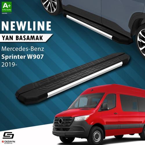Mercedes Sprinter W907 Uzun Şase NewLine Krom Yan Basamak 333 Cm 2019 Üzeri