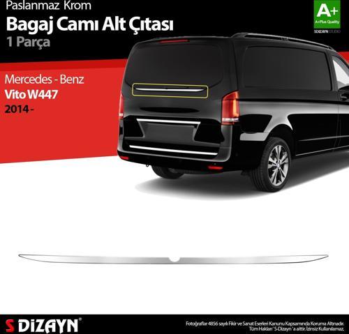 Mercedes Vito W447 Krom Bagaj Camı Alt Çıtası 2014 Üzeri