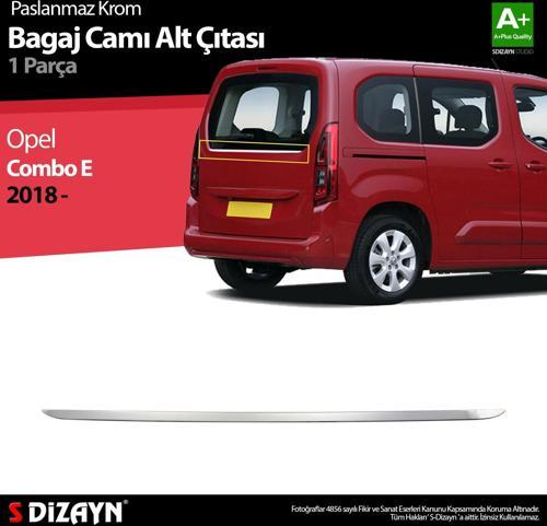 Opel Combo E Krom Bagaj Camı Alt Çıtası 2018 ve Üzeri