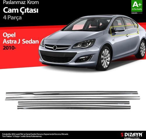 Opel Astra J SD Krom Cam Çıtası 4 Prç 2012 Üzeri