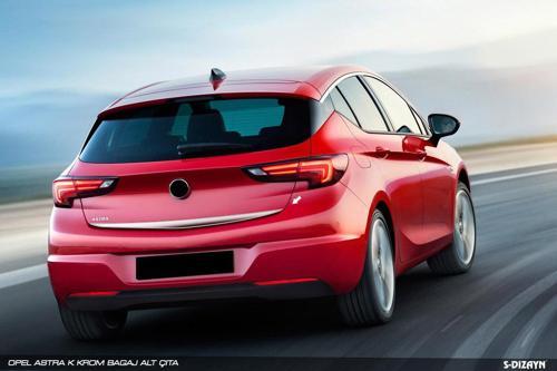 Opel Astra K HB Krom Bagaj Alt Çıta 2015 Üzeri