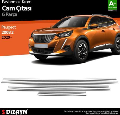 Peugeot 2008 2 Krom Cam Çıtası 6 Prç 2020 Üzeri